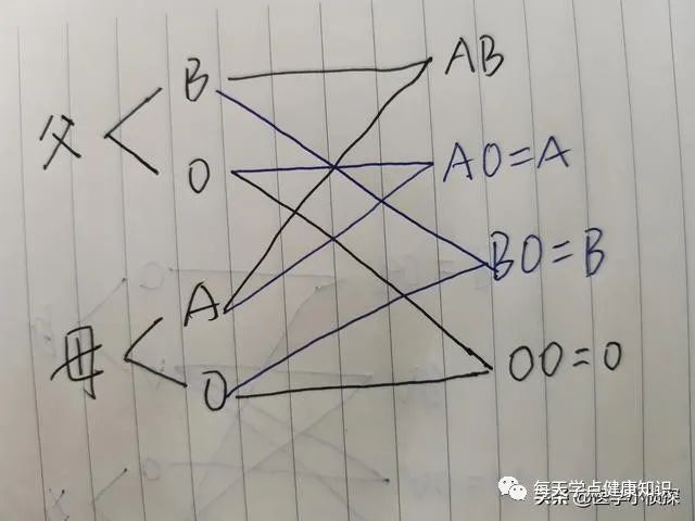 全部分享
:如果父亲是B型血，母亲是A型血，生出的孩子会是什么血型？