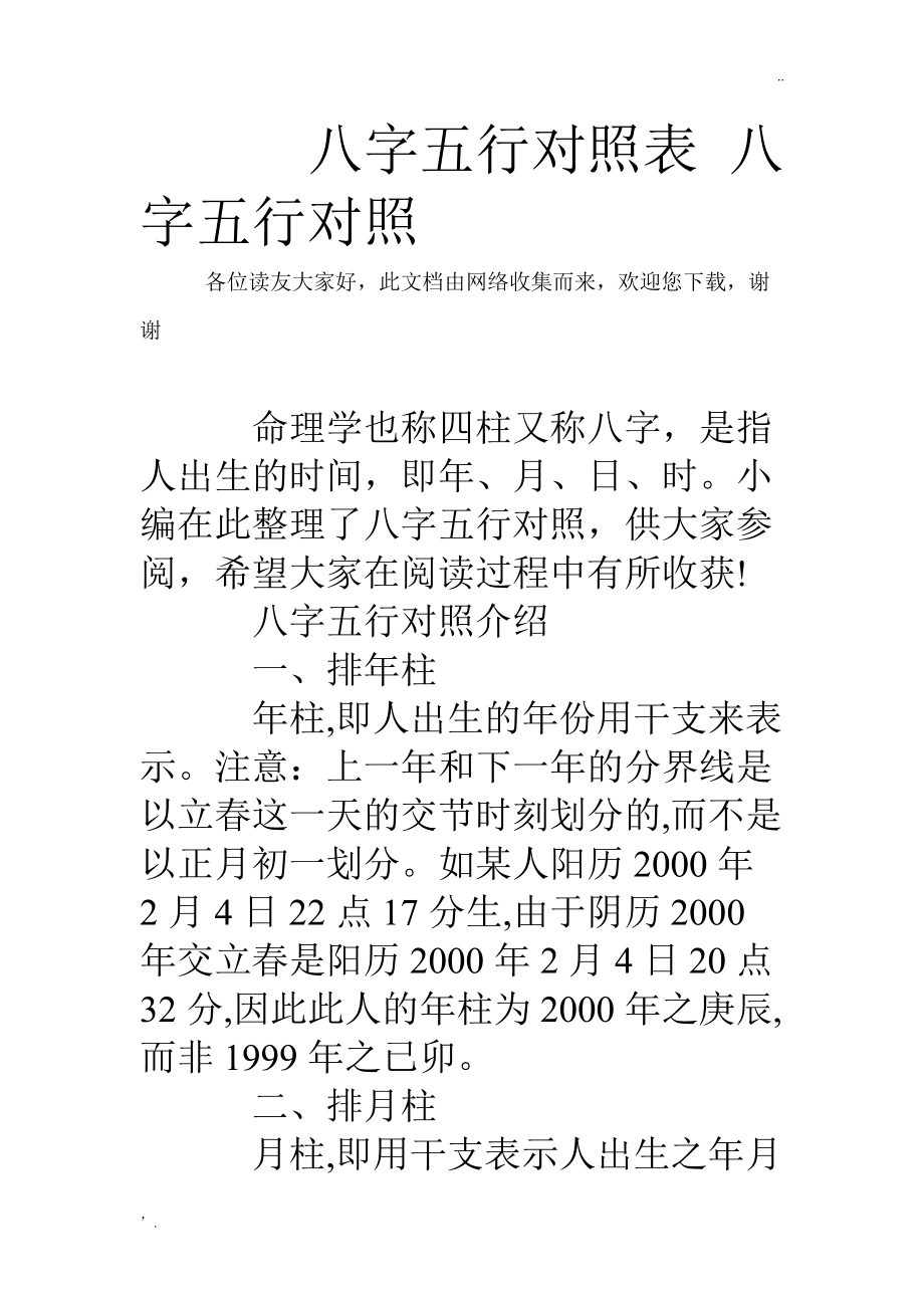 姓名五要素八字测试评分，出生生日八字五要素免费