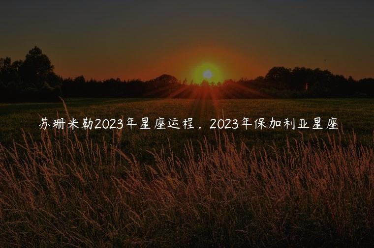 肃然起敬
:苏珊米勒2023年星座运程，2023年保加利亚星座