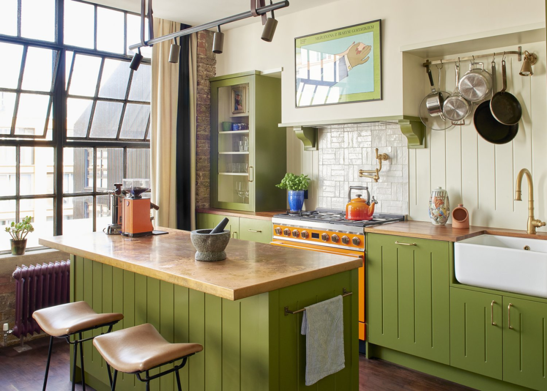 延续经典
:厨房空间怎么选色？不必纠结，一绿有天下