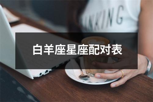 业界良心
:白羊座星座配对表